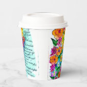 Bloemen en Letters Papieren Bekers (Links)