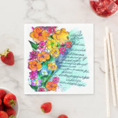 Bloemen en Letters Servet (Insitu)