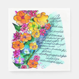 Bloemen en Letters Servet