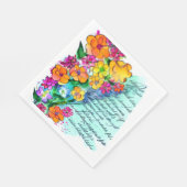 Bloemen en Letters Servet (Hoek)