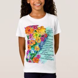 Bloemen en Letters T-shirt