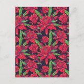 Bloemen en levende vogels briefkaart (Voorkant)