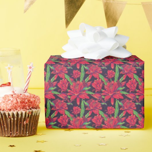 Bloemen en levende vogels cadeaupapier (Verjaardagsfeest)