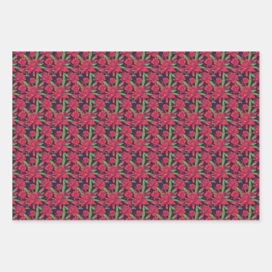 Bloemen en levende vogels inpakpapier vel (Voorkant 2)