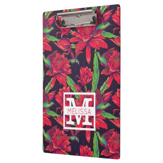 Bloemen en levende vogels | Jouw namen toevoegen Klembord (Links)