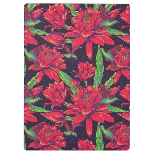 Bloemen en levende vogels | Jouw namen toevoegen Klembord (Achterkant)