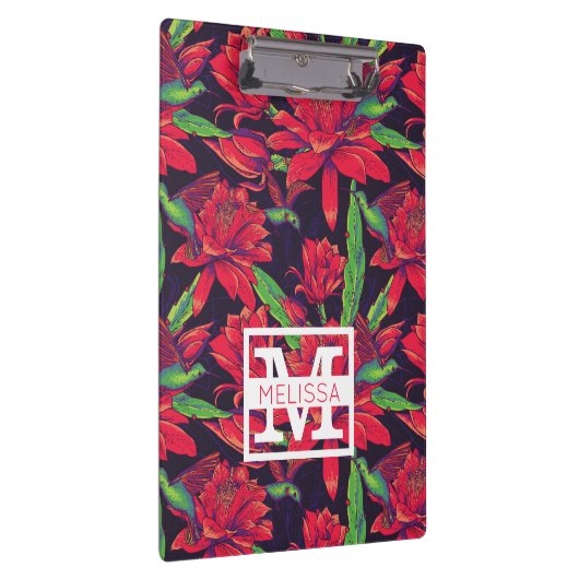 Bloemen en levende vogels | Jouw namen toevoegen Klembord (Rechts)