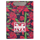 Bloemen en levende vogels | Jouw namen toevoegen Klembord (Voorkant)