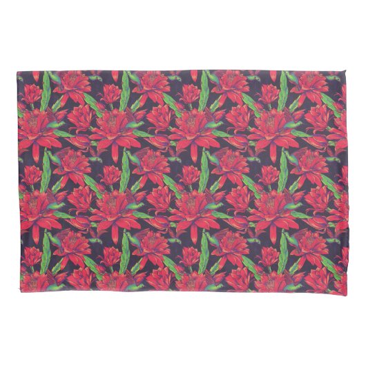 Bloemen en levende vogels kussensloop (Voorkant-Links)