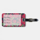 Bloemen en levende vogels | Monogram Bagagelabel (Achterkant horizontaal)