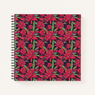 Bloemen en levende vogels notitieboek
