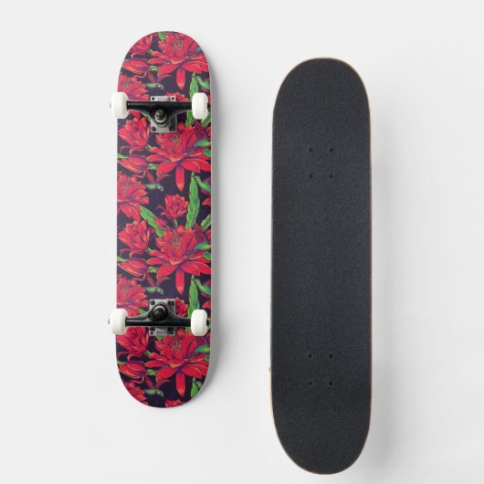Bloemen en levende vogels skateboard (Voorkant)
