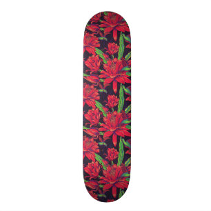 Bloemen en levende vogels skateboard