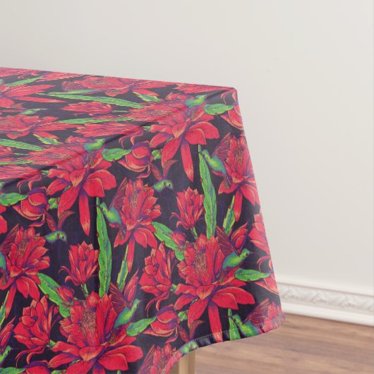 Bloemen en levende vogels tafelkleed (Voorbeeld)