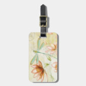 Bloemen en libel bagagelabel (Voorkant verticaal)