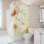 Bloemen en libel douchegordijn (In situ)