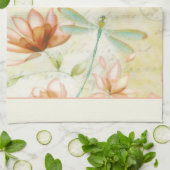 Bloemen en libel handdoek (Gevouwen)