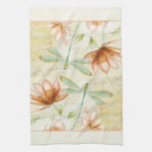 Bloemen en libel handdoek (Verticaal)