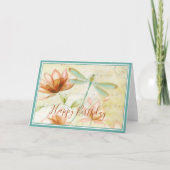 Bloemen en libel kaart (Voorkant)