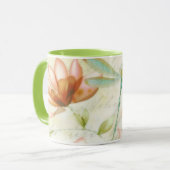 Bloemen en libel mok (Voorkant links)