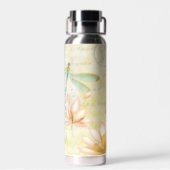 Bloemen en libel  waterfles (Achterkant)