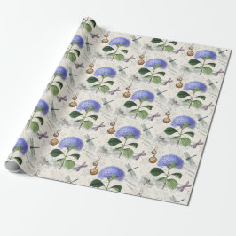 Bloemen en libellen  land cadeaupapier