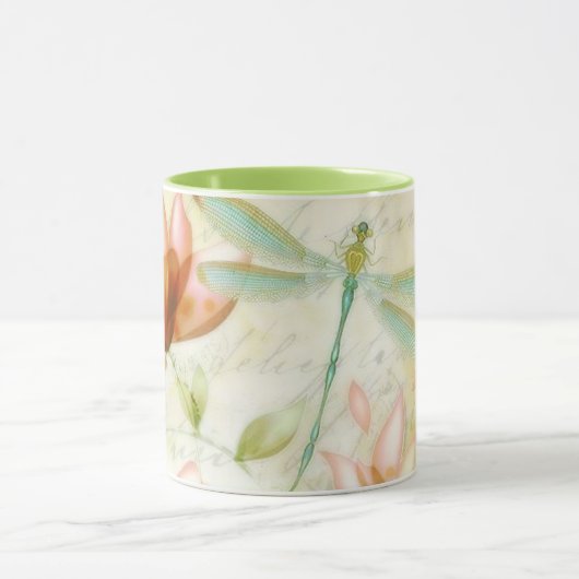 Bloemen en libellen mok (Midden)