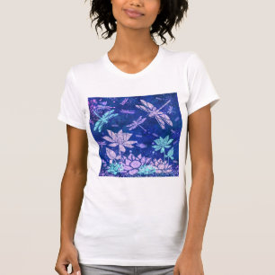 Bloemen en libellen T-shirt