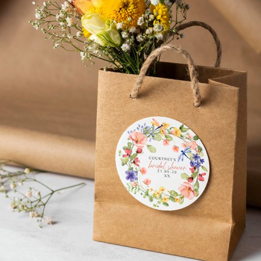 Bloemen en libellen, Vrijgezellenfeest Vierkante Sticker