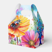 Bloemen en lieveheersbeestjes bedankdoosjes (Achterkant)