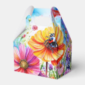 Bloemen en lieveheersbeestjes bedankdoosjes (Voorkant Zijde)