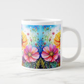 Bloemen en lieveheersbeestjes grote koffiekop (Rechts)