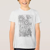 Bloemen en lieveheersbeestjes Tri-Blend shirt (Voorkant)