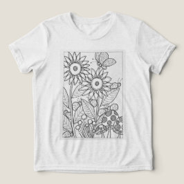 Bloemen en lieveheersbeestjes Tri-Blend shirt
