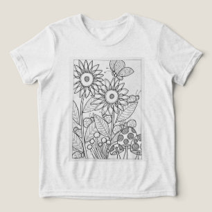 Bloemen en lieveheersbeestjes Tri-Blend shirt