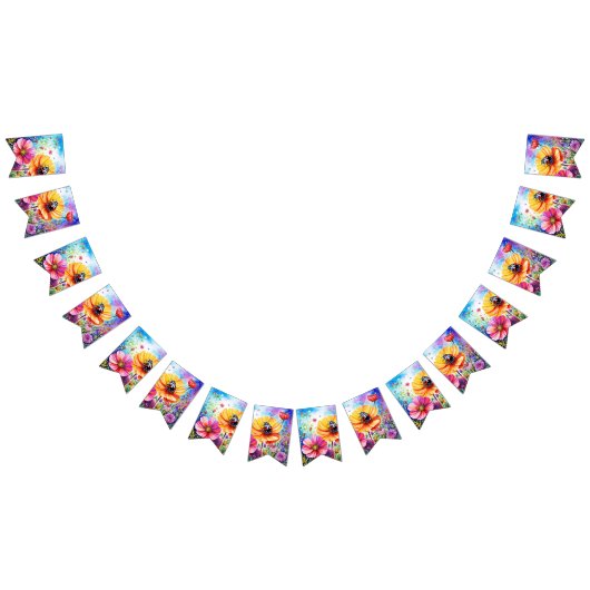 Bloemen en lieveheersbeestjes vlaggetjes (Alle)