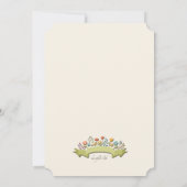 Bloemen en lint bruidsmeisje aanvraag Kaart (Achterkant)