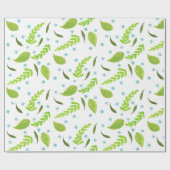 Bloemen en loof cadeaupapier (Vlak)