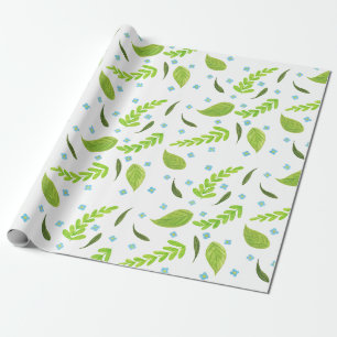 Bloemen en loof cadeaupapier