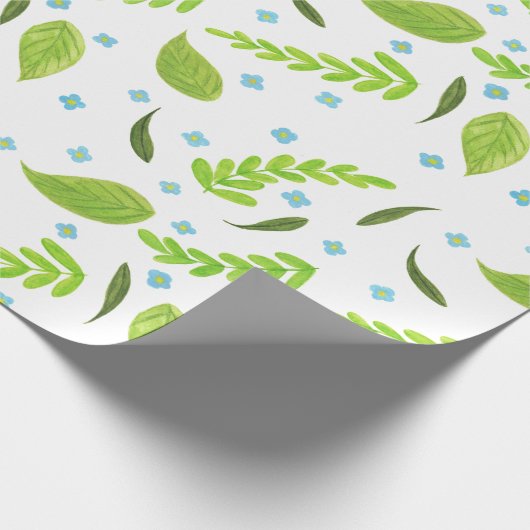 Bloemen en loof cadeaupapier (Hoek)