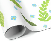 Bloemen en loof cadeaupapier (Rol Hoek)