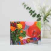 Bloemen en luchtballonnen Kaart (Staand voorkant)