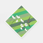 Bloemen en luifstofpapier servet (Hoek)