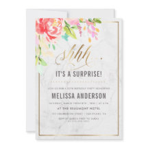 Bloemen en marmer | Gold Surprise verjaardagsfeest