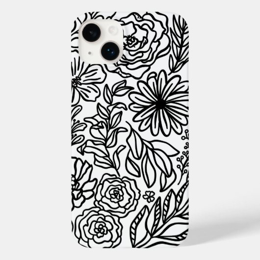 Bloemen en meer in Black Hoesje-Mate iPhone Case-d Case-Mate iPhone Case (Achterkant)