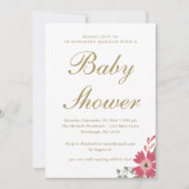  bloemen en Mint Green Baby shower Kaart (Voorkant)