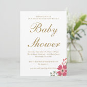  bloemen en Mint Green Baby shower Kaart (Staand voorkant)