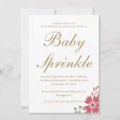 bloemen en Mint Green Baby Sprinkle Kaart (Voorkant)