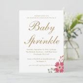 bloemen en Mint Green Baby Sprinkle Kaart (Staand voorkant)