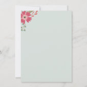 bloemen en Mint Green Surprise Party Kaart (Achterkant)